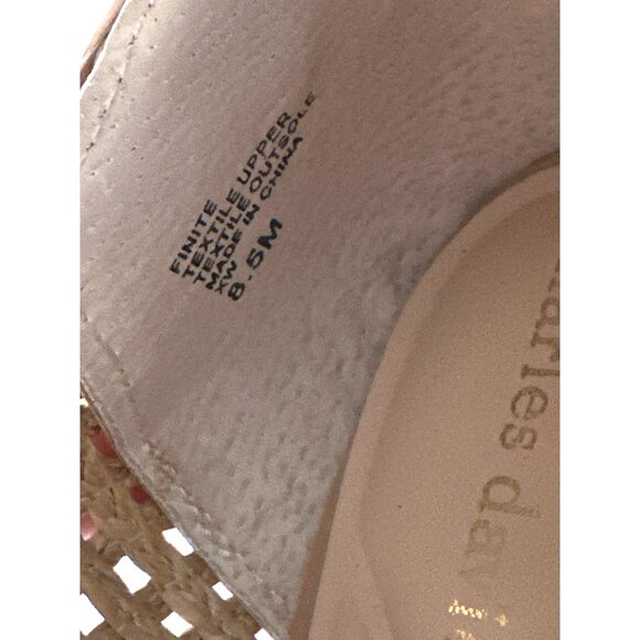 Charles David Finite Natural Woven Raffia Loafers Bow Detail Oval Toe Size 8.5 - Picture 7 of 7